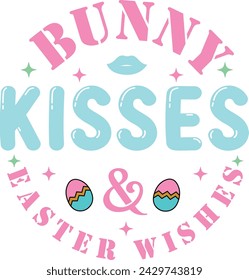 Bunny Kisses And Easter Wishes 
This is only digital download file. No physical items will be sent you. This file can be used many projects like t shirt, sign, mug, printing, silhouette so forth