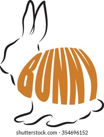 BUNNY LETTERING ILLUSTRATION