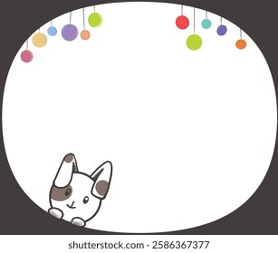 Bunny and Lights Background Illustrations