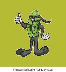 bunny logos mascot illustration vector