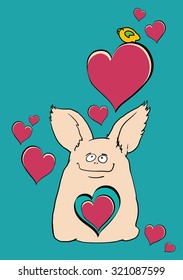 Bunny in love