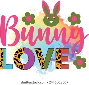 Bunny Love Sublimation Design Lover