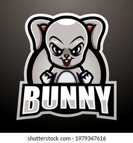 Bunny mascot esport logo design	