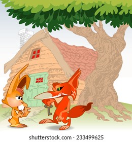 Bunny meets fox