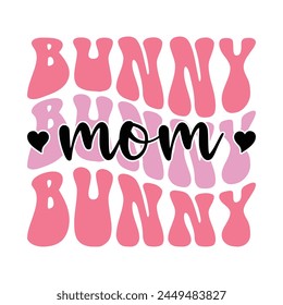 bunny mom t shirt design 