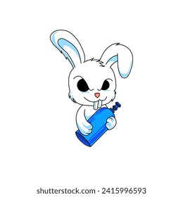 Bunny with nitro canister illustration  svg