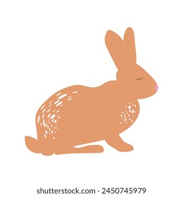 Bunny pet, spring concept Hare and rabbit colorful animal