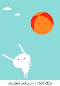 Bunny playing