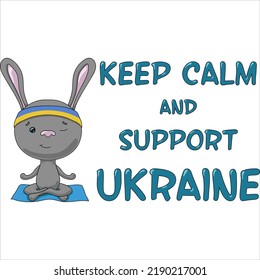 Bunny practices yoga and supports Ukraine