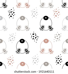 Bunny rabbit butt with hearts seamless Easter, birthday, spring...etc textile design seamless pattern