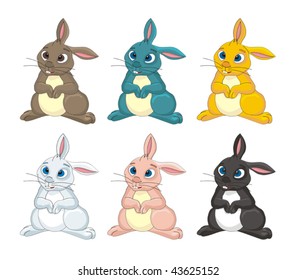 Bunny rabbit cartoon vector illustration