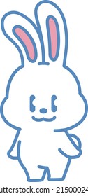 bunny rabbit character hand drawing illustration logo vector