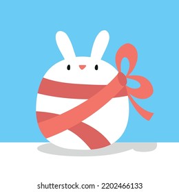ilustración vectorial de regalo de conejo de conejo