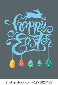 Bunny Rabbit Lover Easter Sunday Happy Easter design vector illustration for use in design and print poster canvas