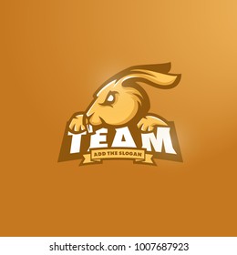 Bunny rabbit mascot logo