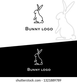 bunny rabbit minimalism logo
