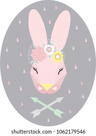 Bunny rabbit portrait easter