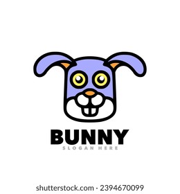 Bunny rabbit simple mascot logo