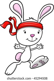 Bunny Rabbit Warrior Vector Illustration