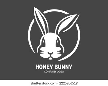 Bunny or rabit logo design, vector illustration