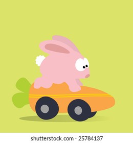 Bunny Racing Carrot Mobile (more animals in portfolio)