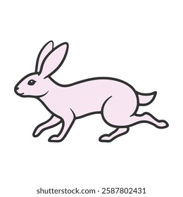 Bunny runs icon silhouette vector illustration art design. 
Silhouettes of easter bunnies isolated on a white background. Set of different rabbits silhouettes for design use.