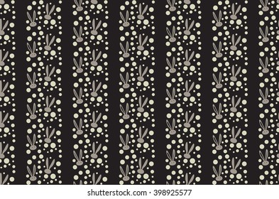 Bunny seamless pattern. Ornament with rabbit abstract background. Vector Illustration. For Art, Print, fashion, Textile, Album, Web Design.