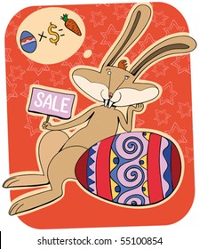 The bunny sells egg