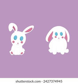 Bunny set icon vector illustration design isolated
