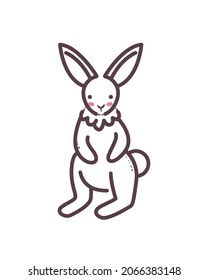 bunny silhouette design over white