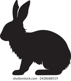 Bunny silhouette vector illustration white background