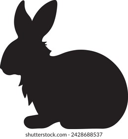 Bunny silhouette vector illustration white background