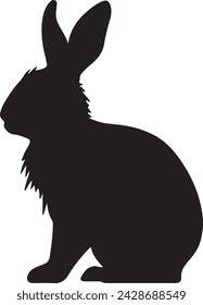 Bunny silhouette vector illustration white background