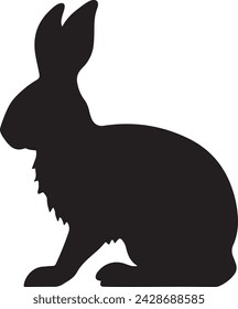 Bunny silhouette vector illustration white background