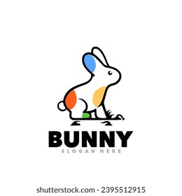 Bunny simple symbol logo template 