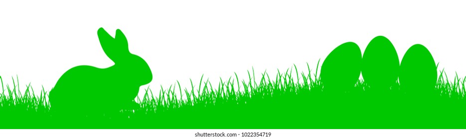 Bunny Sitting In The Meadow, Easter concept – vector for stock