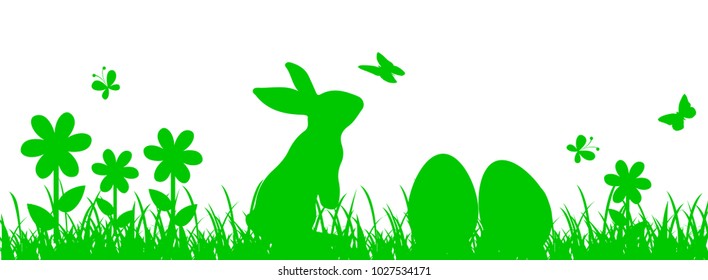 Bunny Sitting In The Meadow, Easter concept – for stock