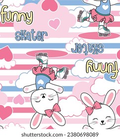 bunny skate graphic design patterns