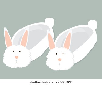 Bunny Slippers - Vector Version
