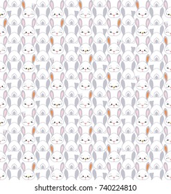 Bunny smiley pattern