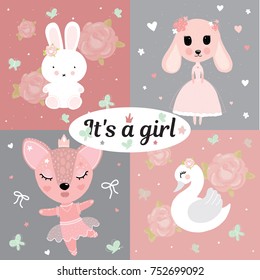 Bunny Swan Deer Balet Baby Girl Room