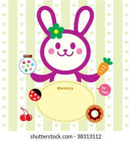 bunny tag in green