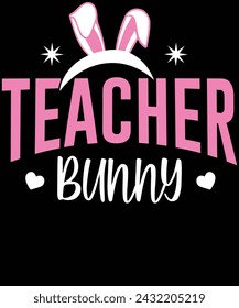 Bunny Teacher t shirt design design