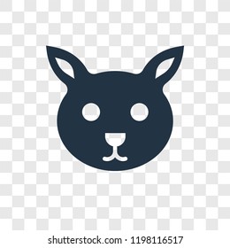 Bunny toy vector icon isolated on transparent background, Bunny toy transparency logo concept