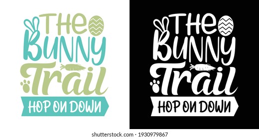 The Bunny Trail Hop On Down Printable Vector Illustration