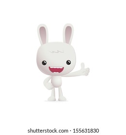 bunny in various poses for use in advertising, presentations, brochures, blogs, documents and forms, etc.