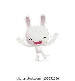 bunny in various poses for use in advertising, presentations, brochures, blogs, documents and forms, etc.