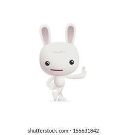 bunny in various poses for use in advertising, presentations, brochures, blogs, documents and forms, etc.