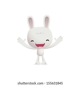 bunny in various poses for use in advertising, presentations, brochures, blogs, documents and forms, etc.