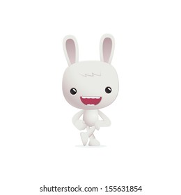 bunny in various poses for use in advertising, presentations, brochures, blogs, documents and forms, etc.